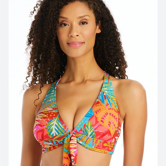 Bleu Rod Beattie bikini set women’s 10 new never worn flowers tropical - Picture 1 of 9